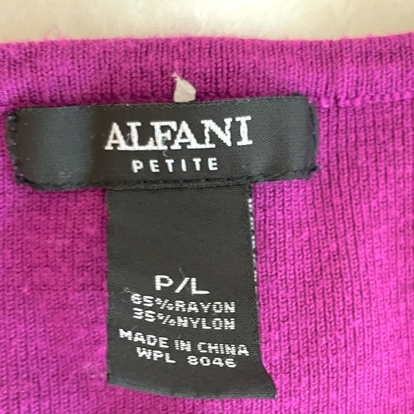 Alfani Women's Swing Knit Top PL Fuschia - Picture 3 of 11